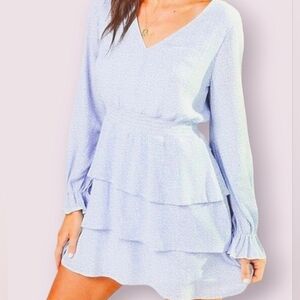 Altar'd State Light Blue Tiered Dress